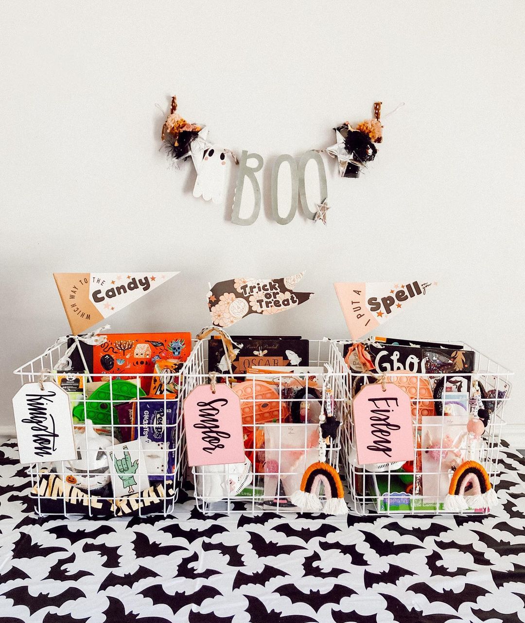 Personalized Halloween Treat Baskets