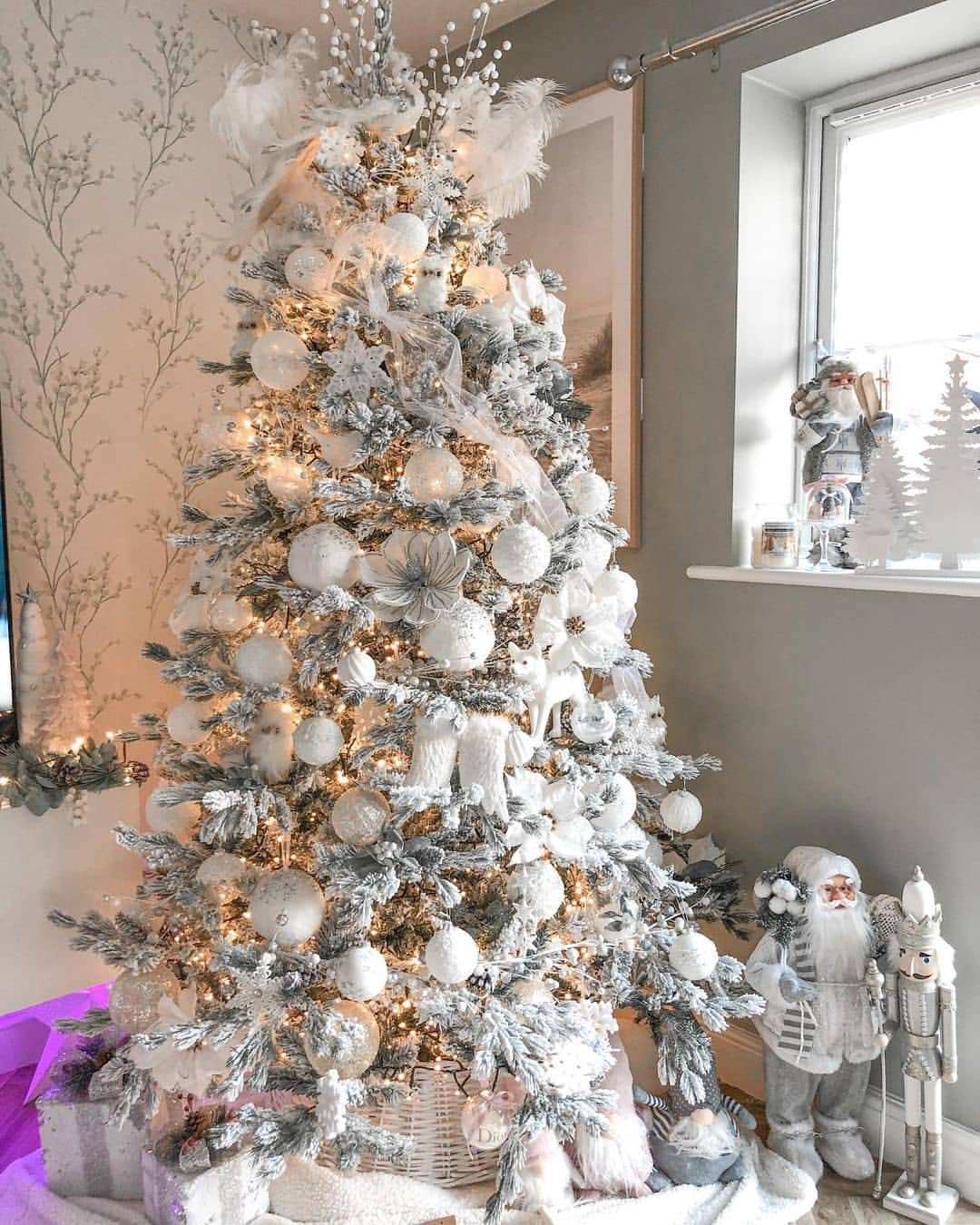 Embrace a Winter Wonderland with a Frosted White Christmas Tree