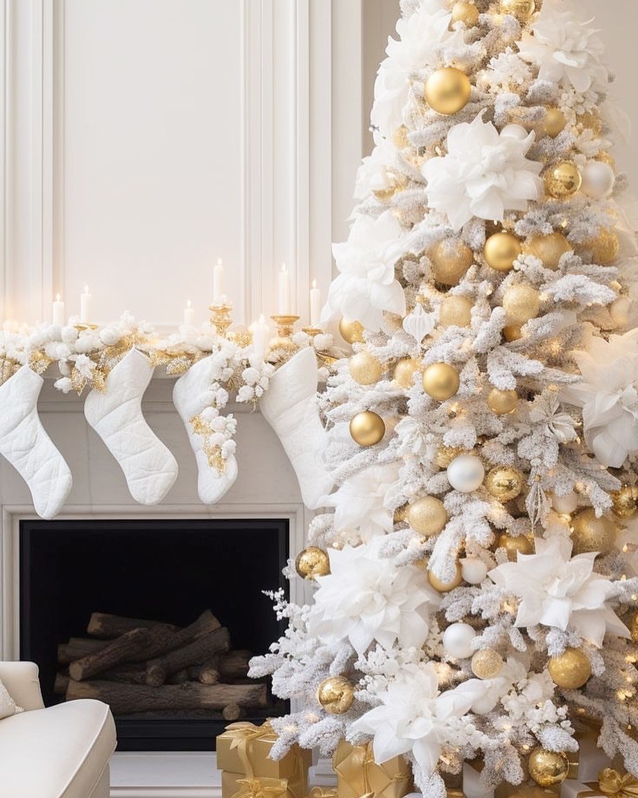 Achieve a Classic White and Gold Christmas Look