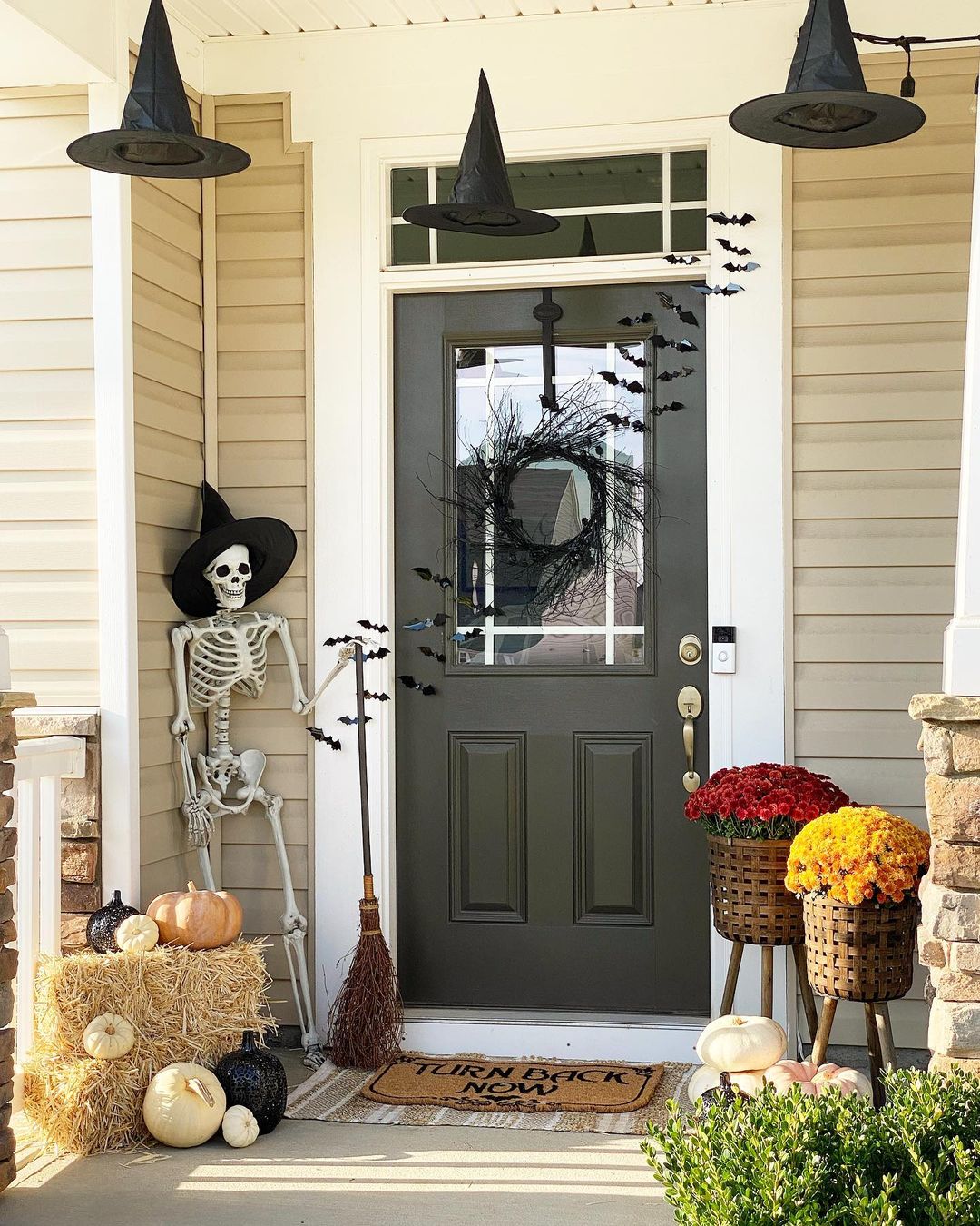 Witchy Skeleton Welcome for a Bewitching Entrance