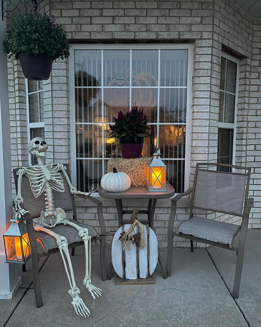  Cozy Skeleton Porch Setting for a Chilling Evening