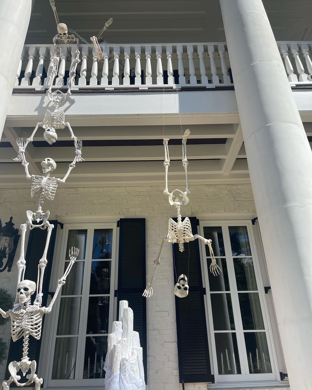 Skeleton Acrobats for a High-Flying Halloween Display