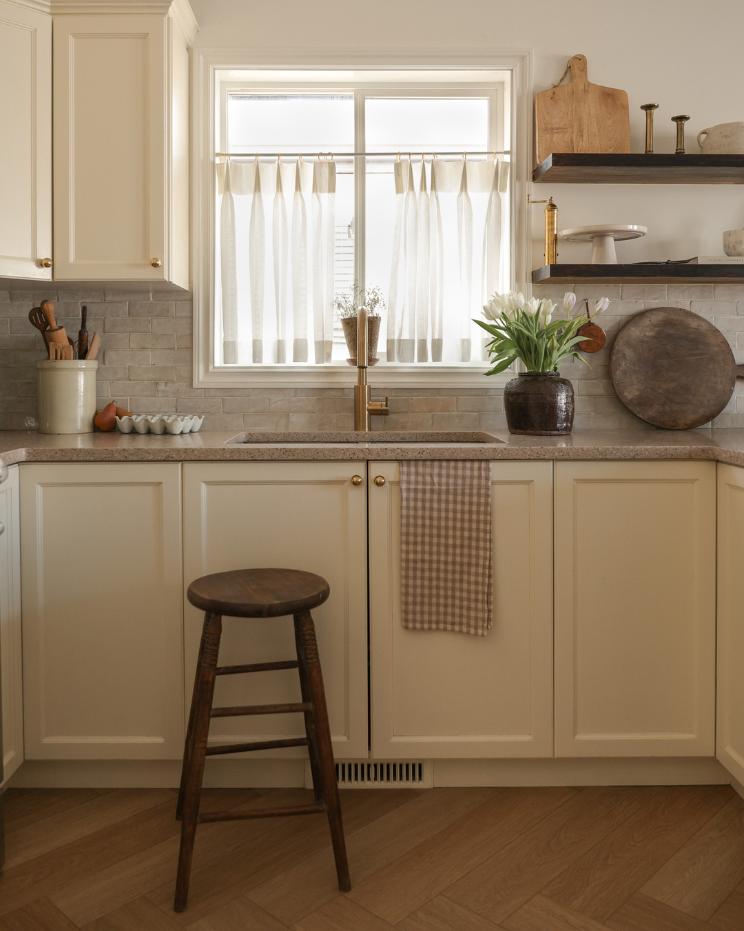 Kitchen with window over sink
