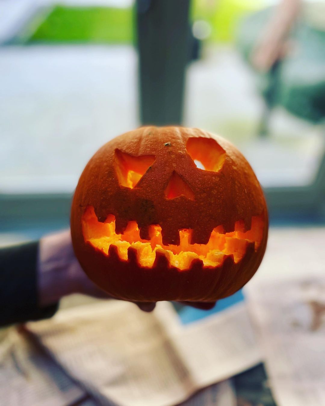 Classic Jack-O'-Lantern with a Spooky Grin for Traditional Halloween Vibes