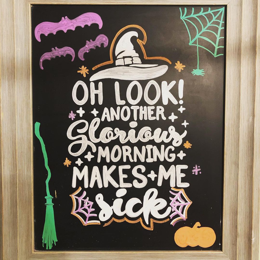 Add Witchy Sass to Your Decor with a Humorous Chalkboard