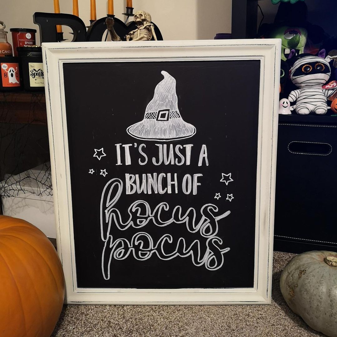 Add a Magical Touch with a Simple Hocus Pocus Chalkboard