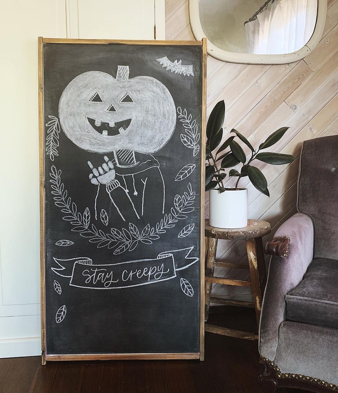 Keep It Quirky with a "Stay Creepy" Chalkboard