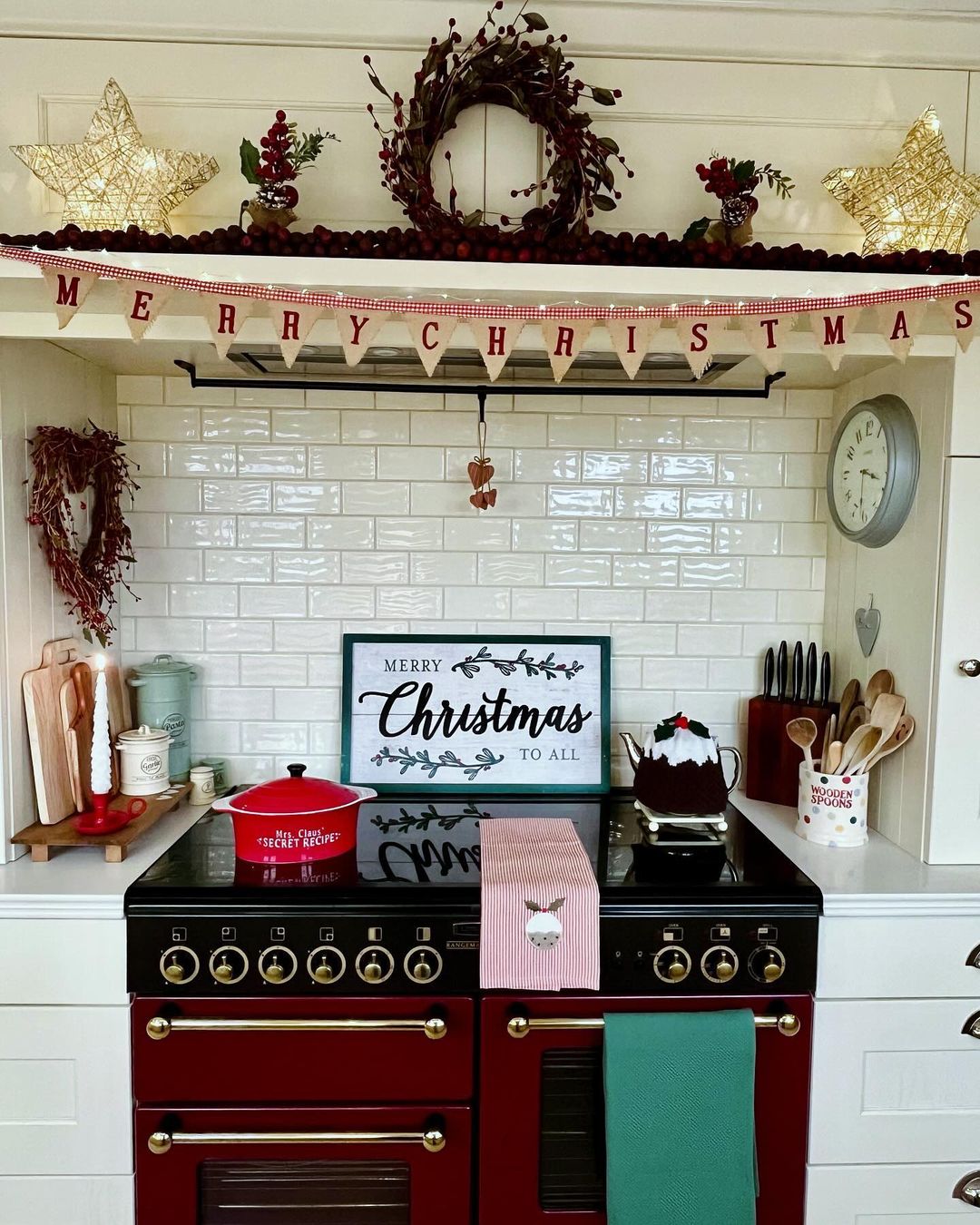 Bring Festive Warmth with a Merry Christmas Banner and Rustic Decor