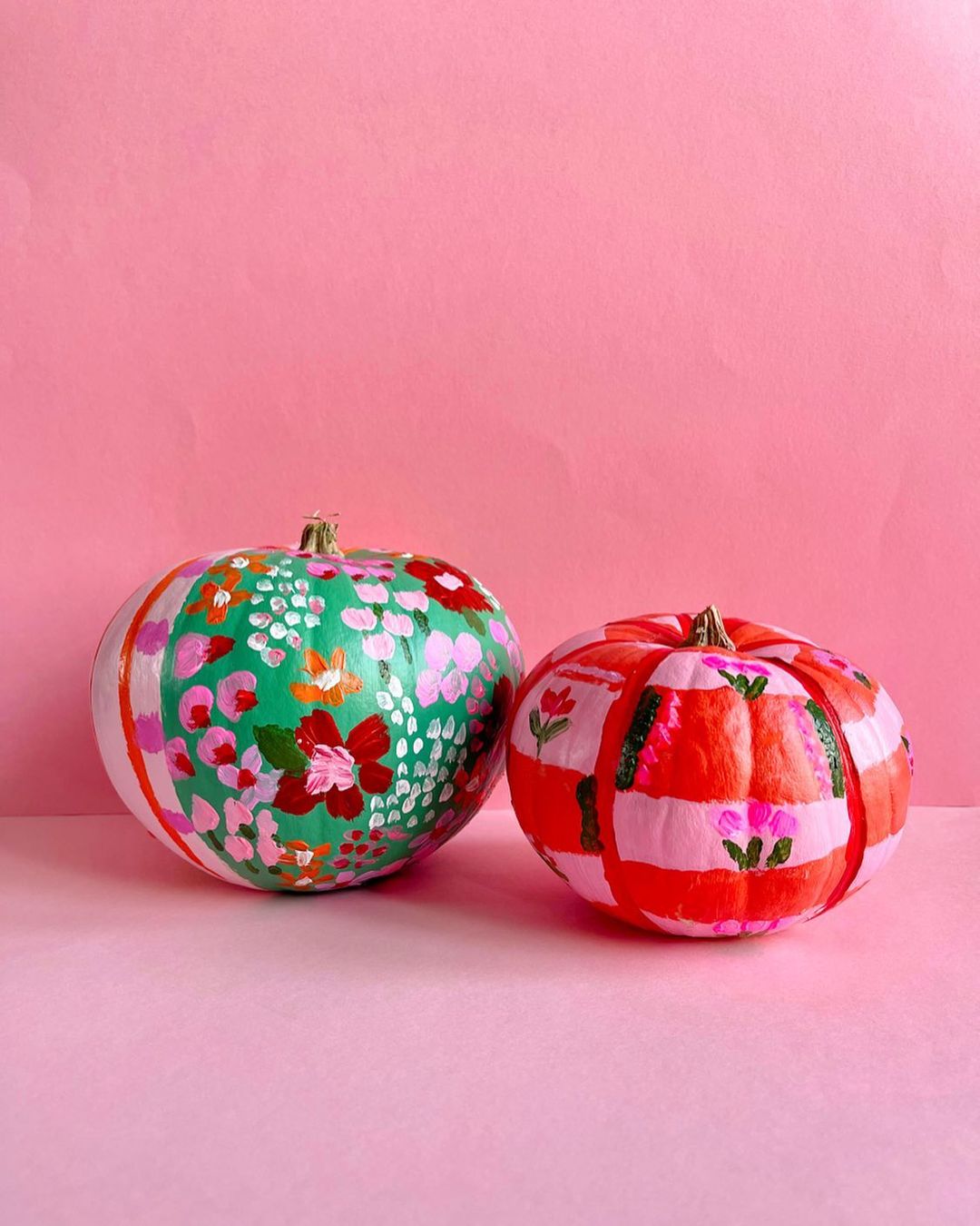 Bold Floral and Plaid Mini Pumpkins