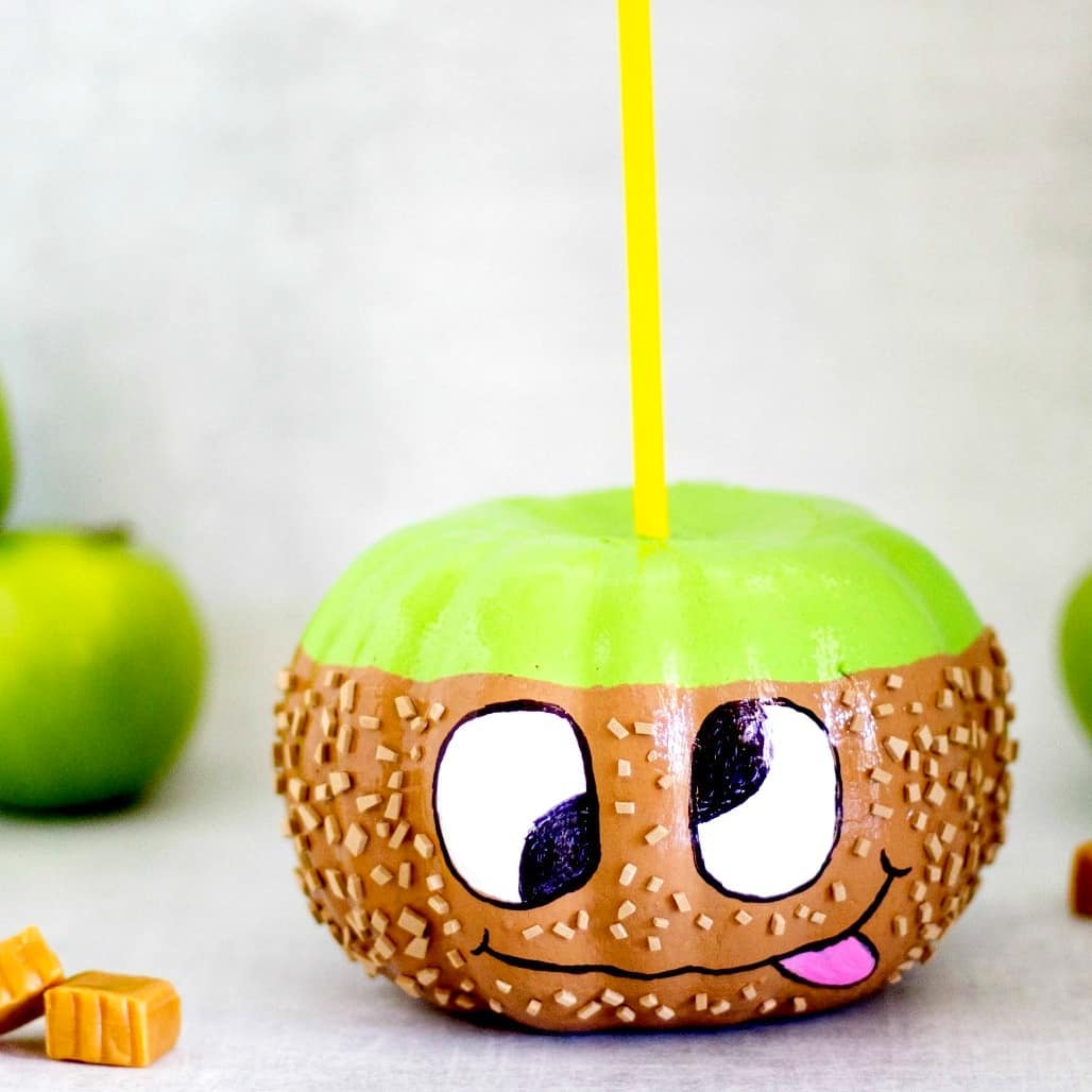 Turn Your Pumpkin into a Cute Caramel Apple