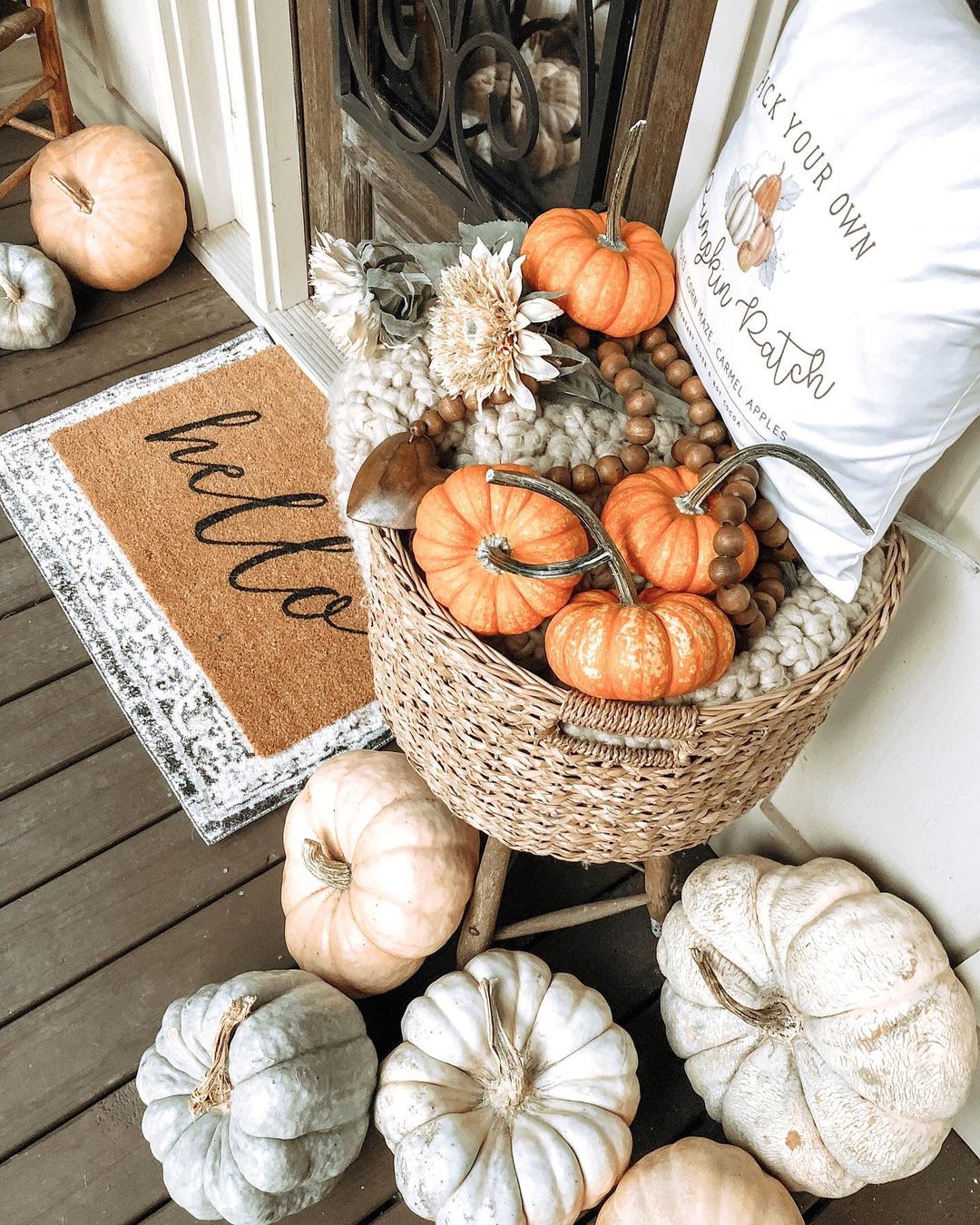 Welcome Fall with a Cozy Rustic Porch Display