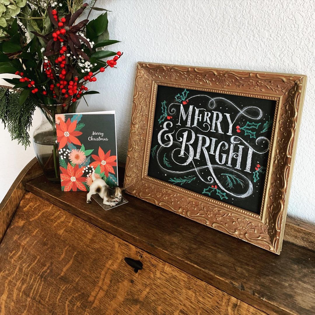 Vintage Merry & Bright Display