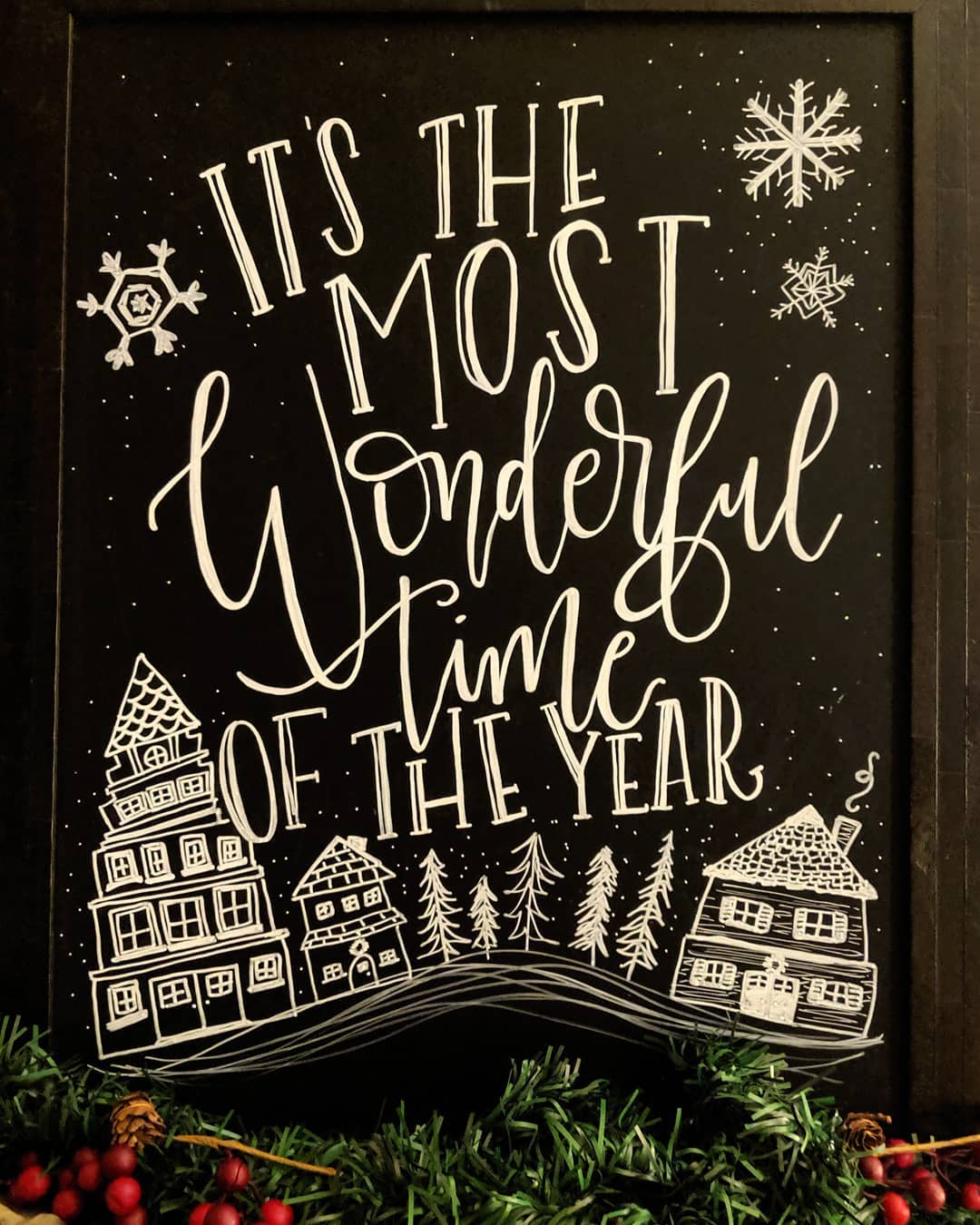 Wonderful Winter Chalkboard Art