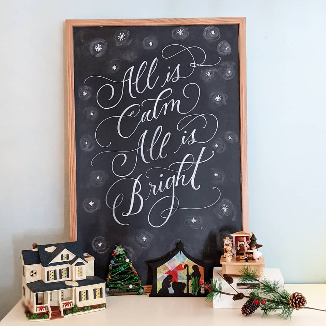 Calm and Bright Chalkboard Art