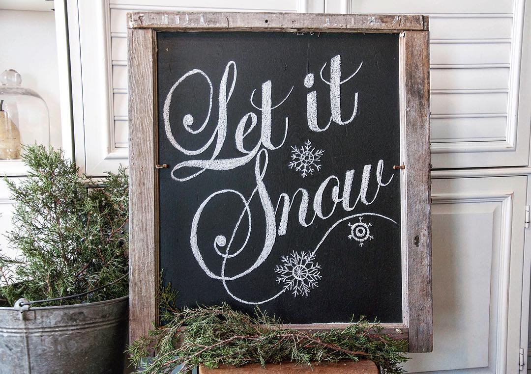  Rustic Let It Snow Chalkboard