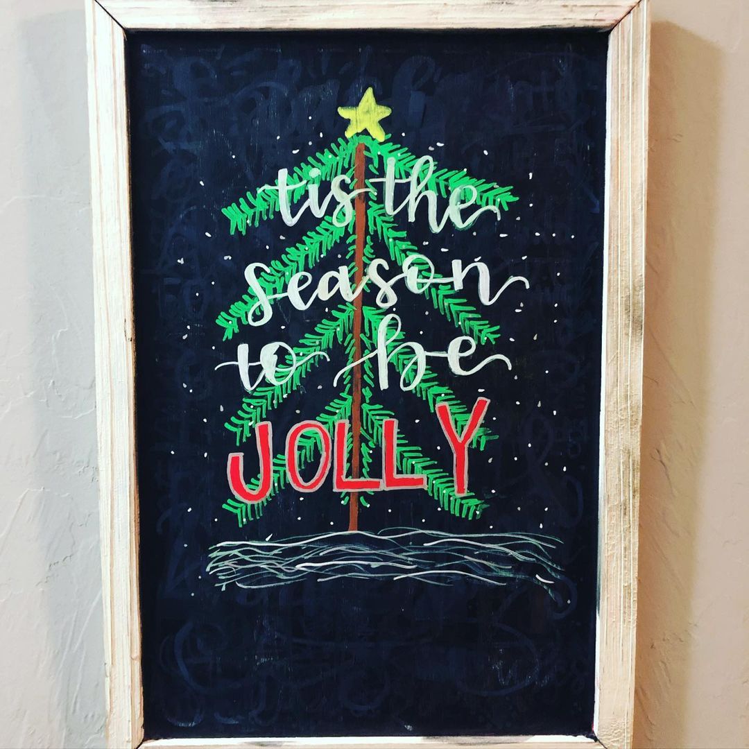 Jolly Christmas Tree Chalkboard