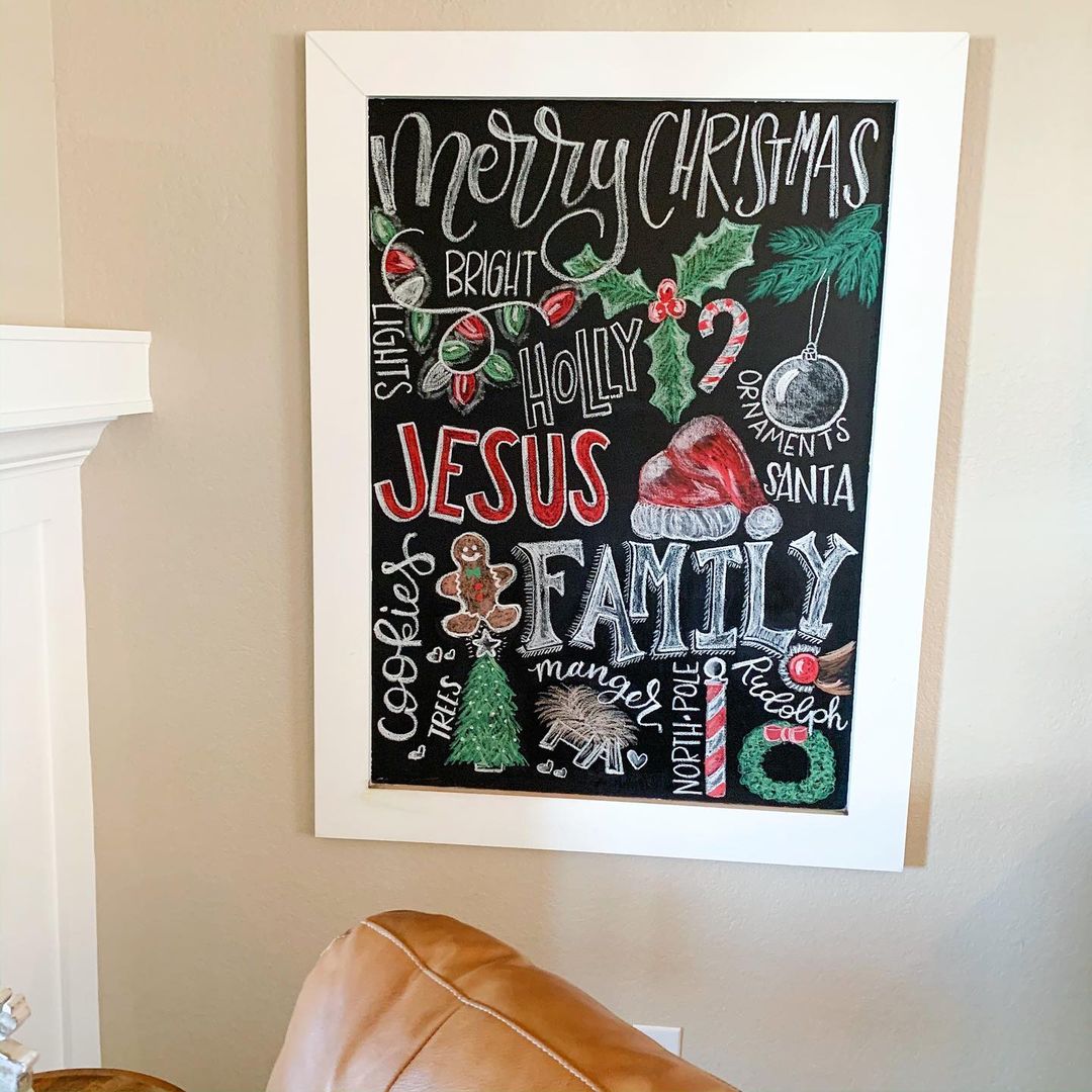 Merry Chalkboard Collage