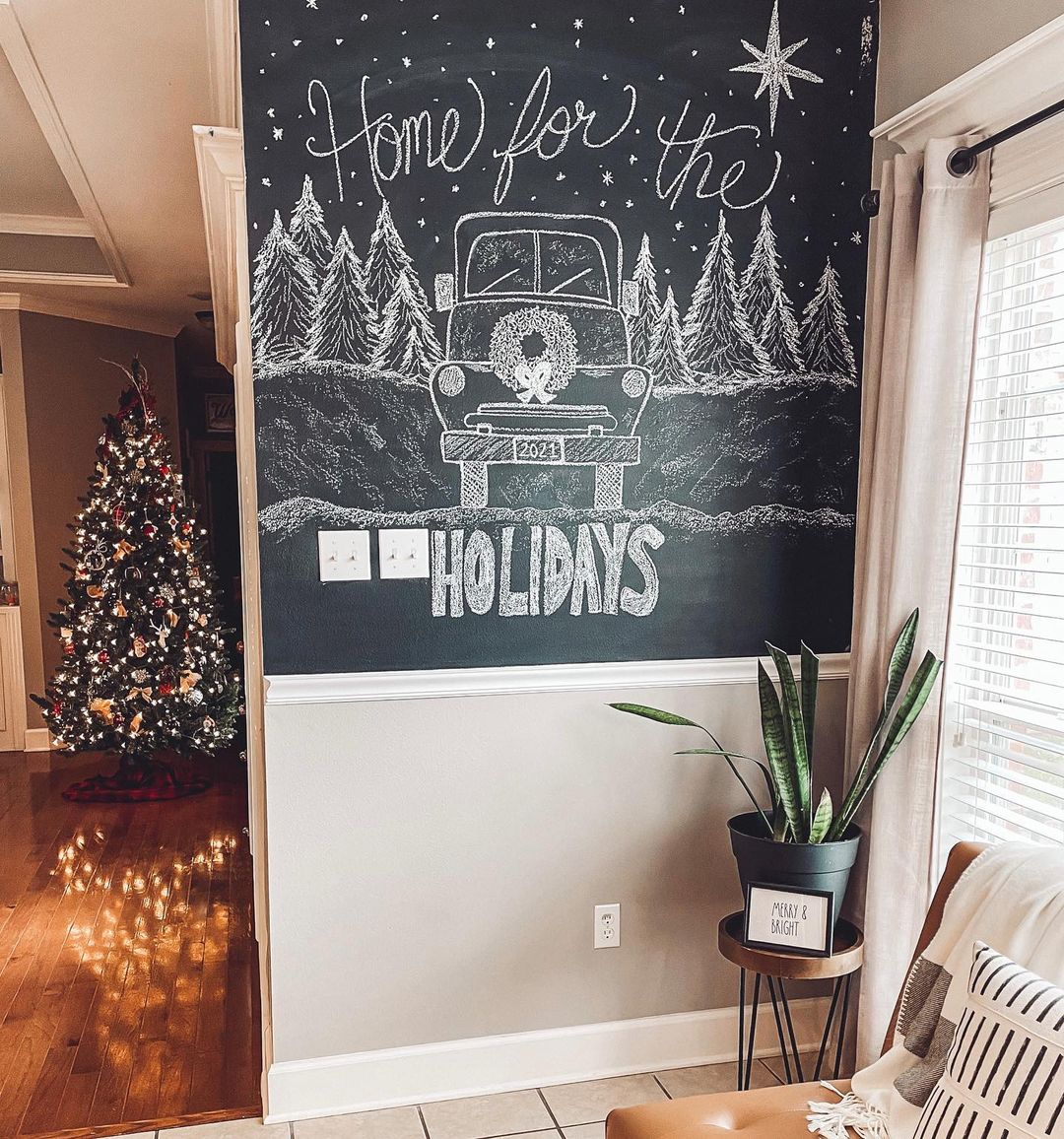 Holiday Drive Chalkboard Art