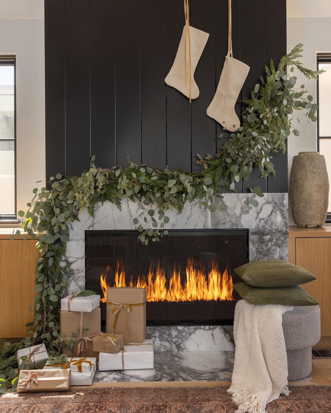 Modern Minimalist Holiday Hearth