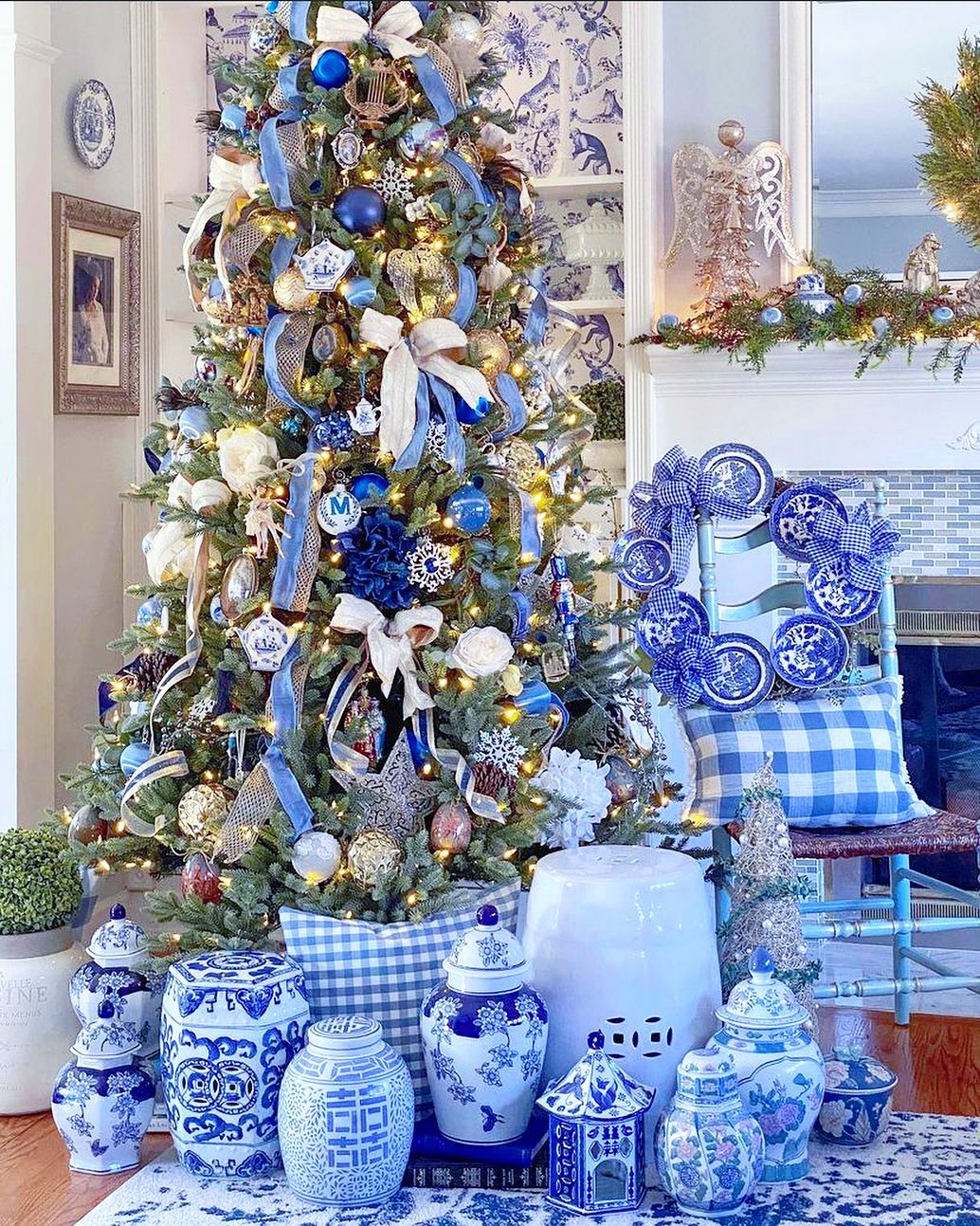 Blue and White Holiday Elegance