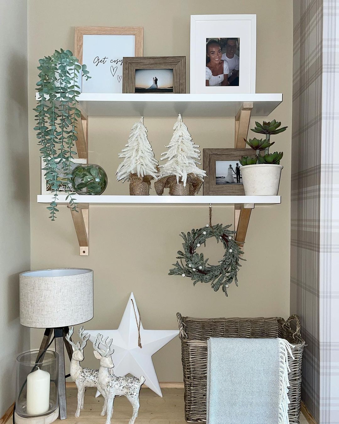 Cozy Neutral Holiday Nook