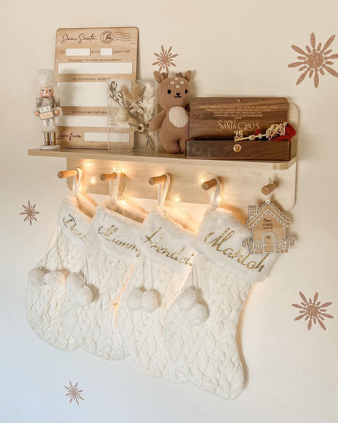 Cozy Stocking Christmas Shelf