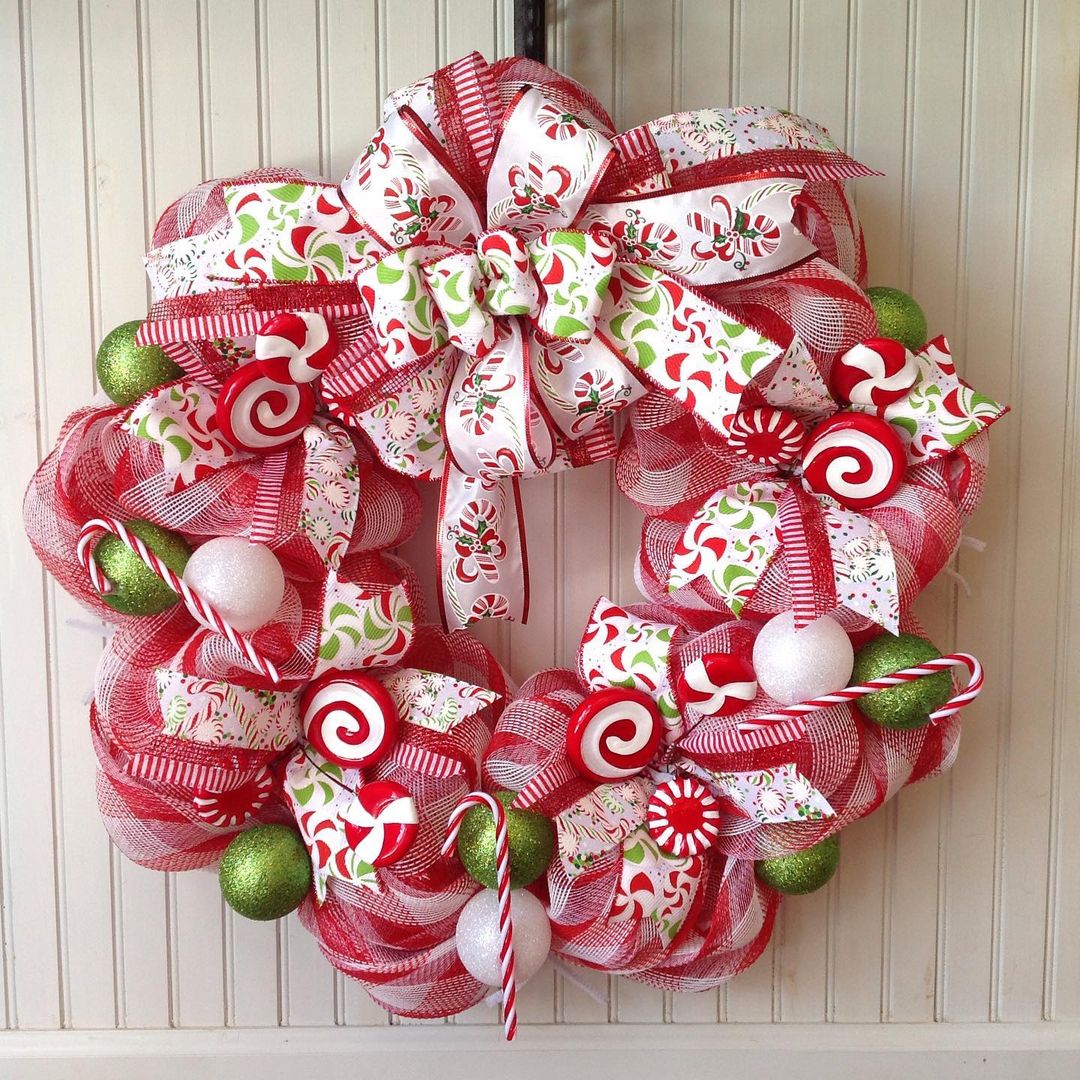 Peppermint Twist Wreath