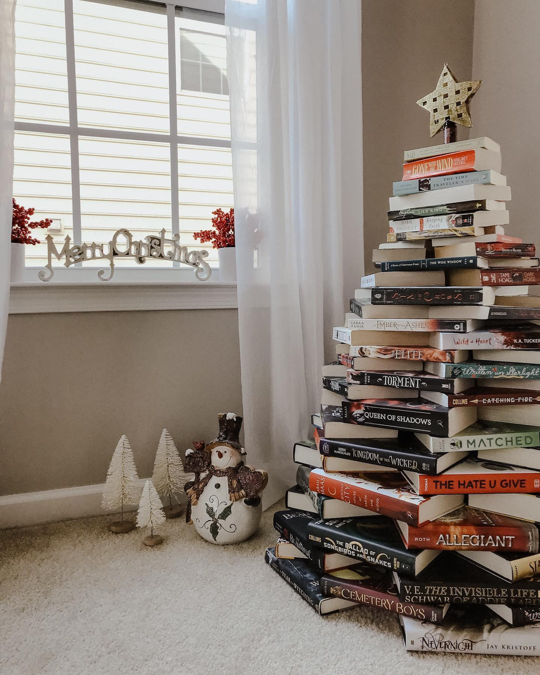 Cozy Winter Book Tree