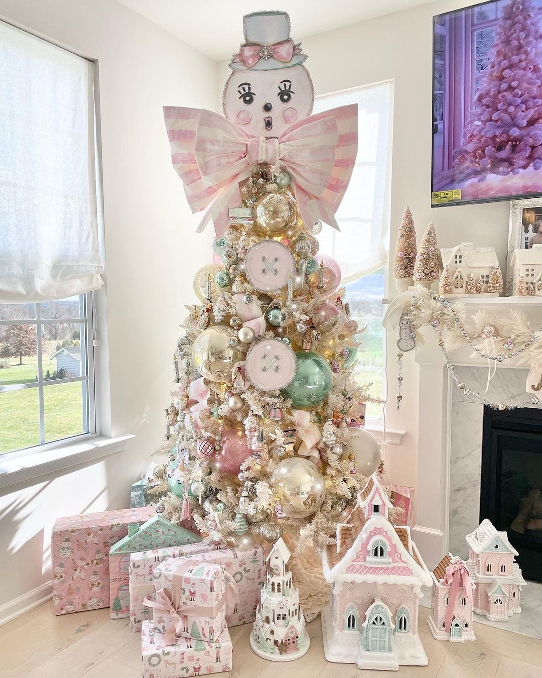 Whimsical Snowman Pinkmas