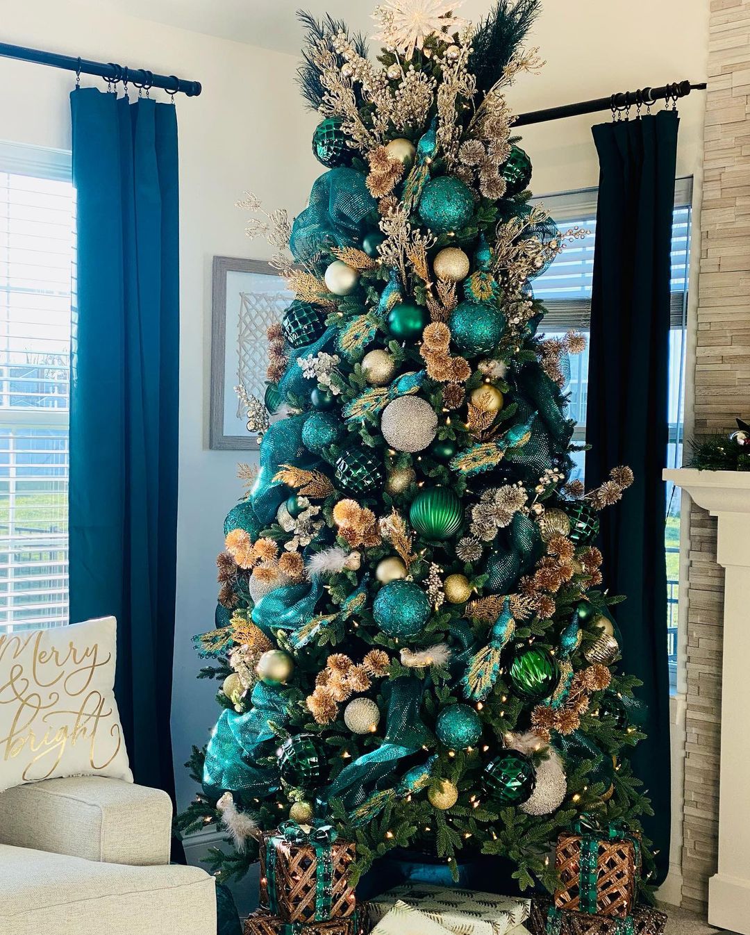 Teal and Gold Holiday Luxe