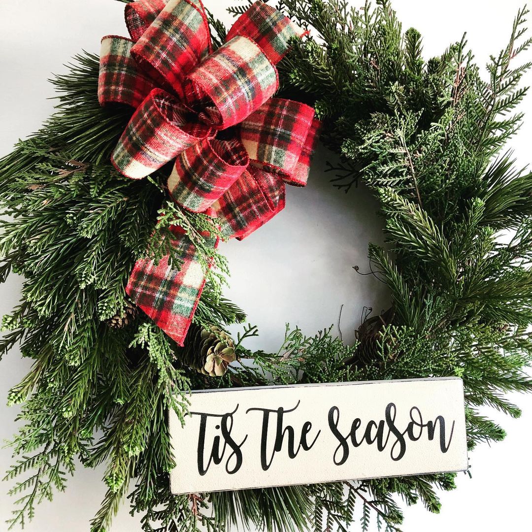 Plaid Cheer Wreath