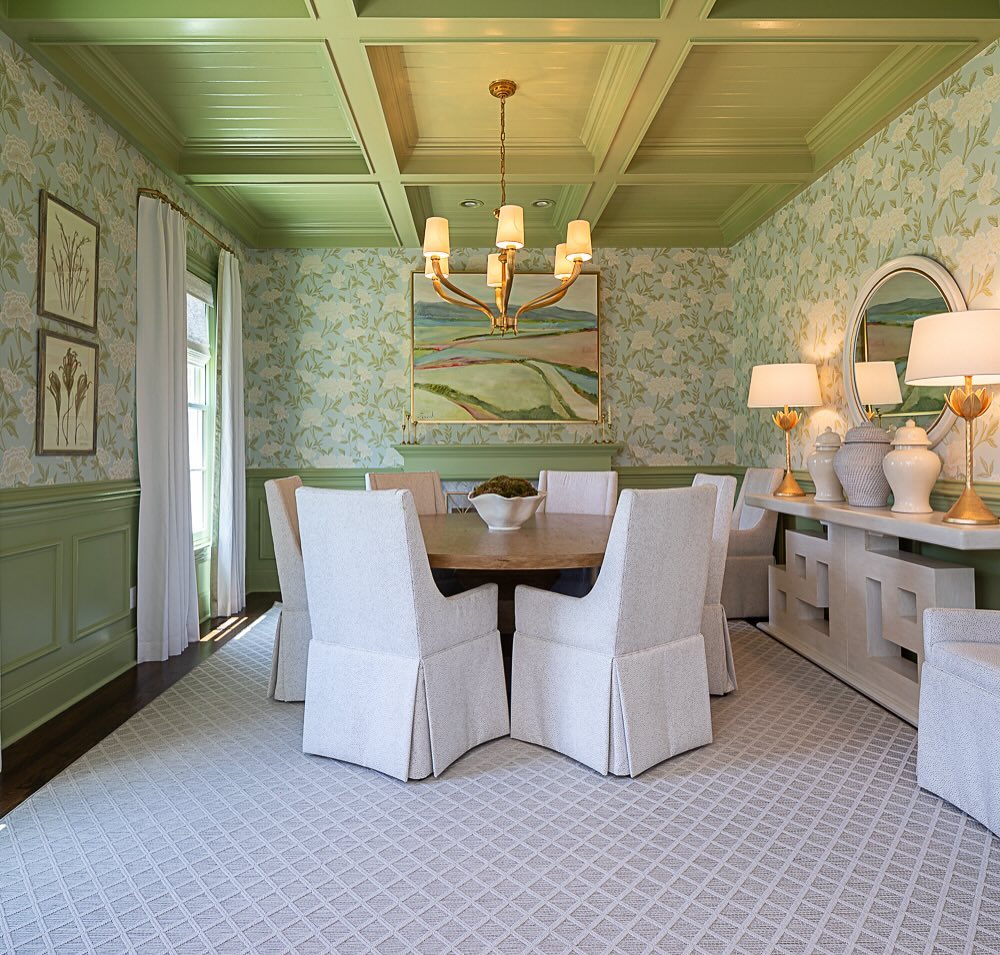 Green Serenity with Coffered Charm