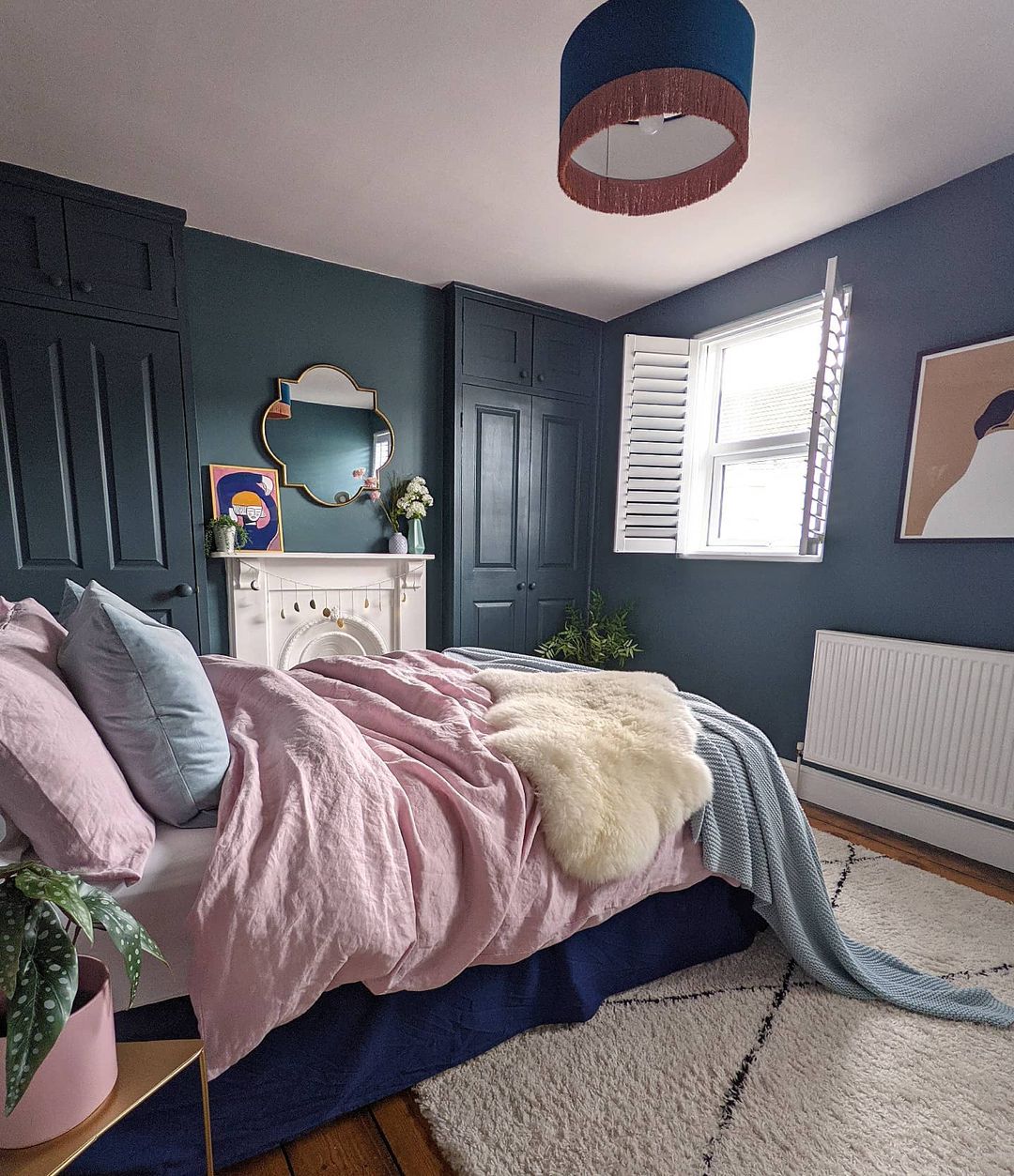 Soft Pastels and Teal for a Balanced Victorian Bedroom