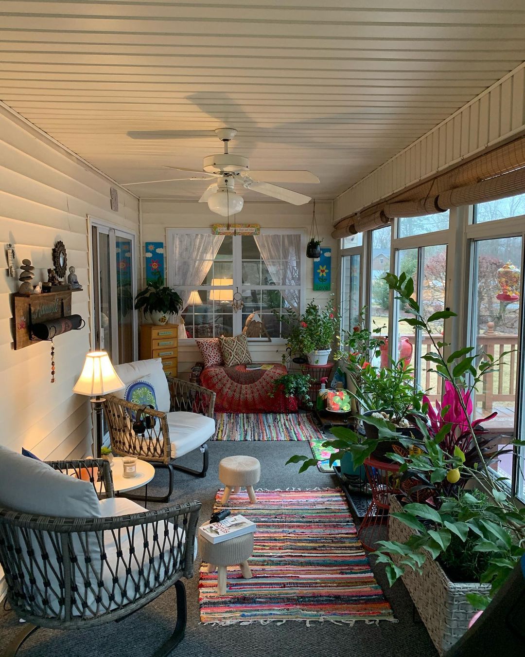 Eclectic Boho Decorate Sunroom Escape