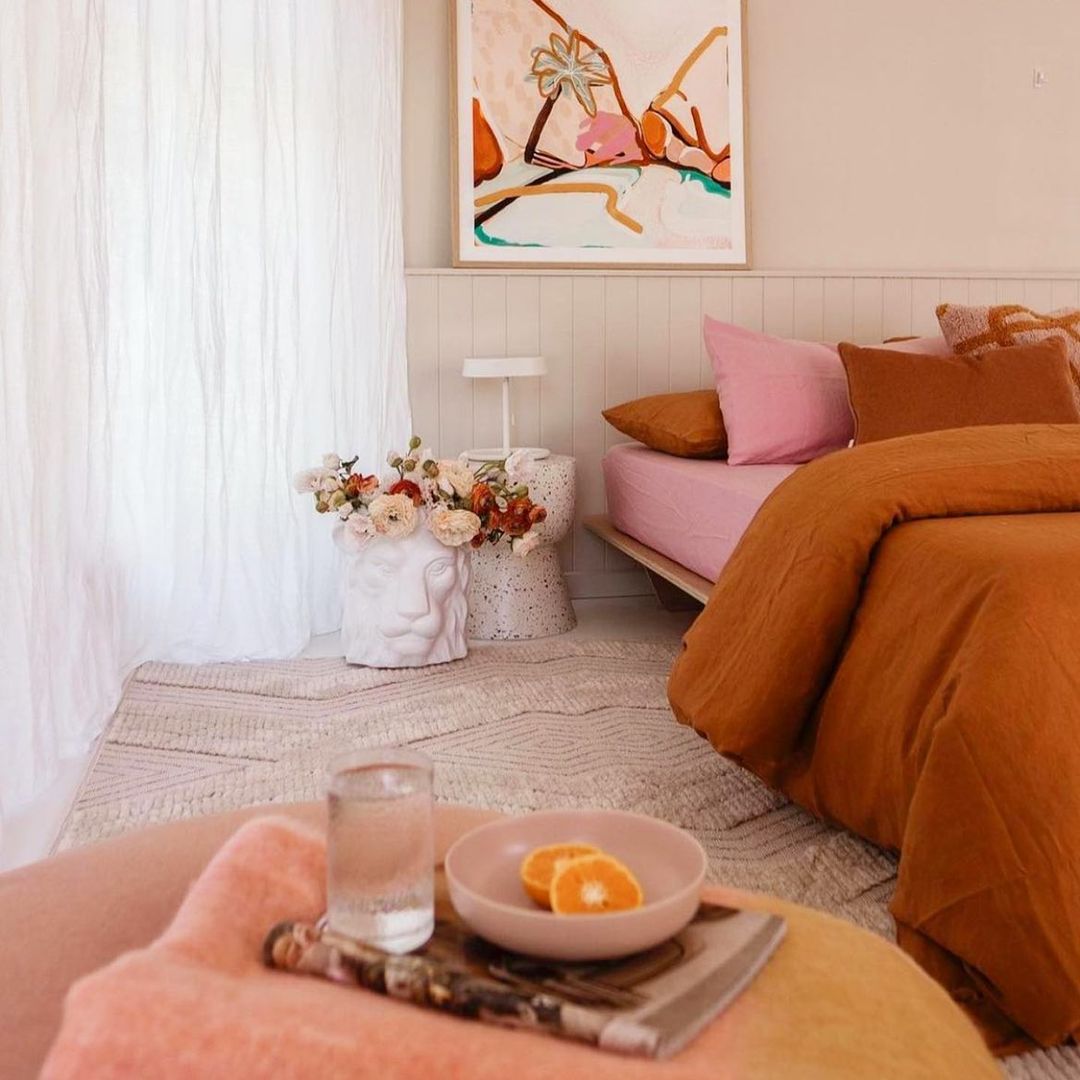 Warm Hues With Delicate Pastel Accents