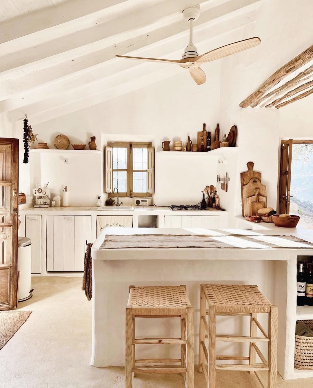 Airy Spanish kitchen with rustic charm