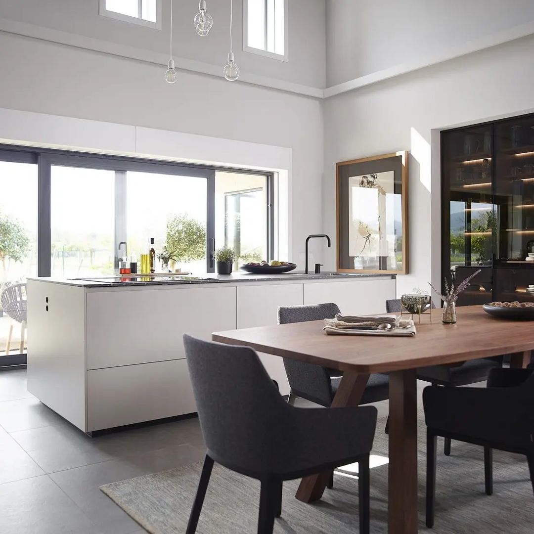 Minimalist Spanish kitchen with natural light