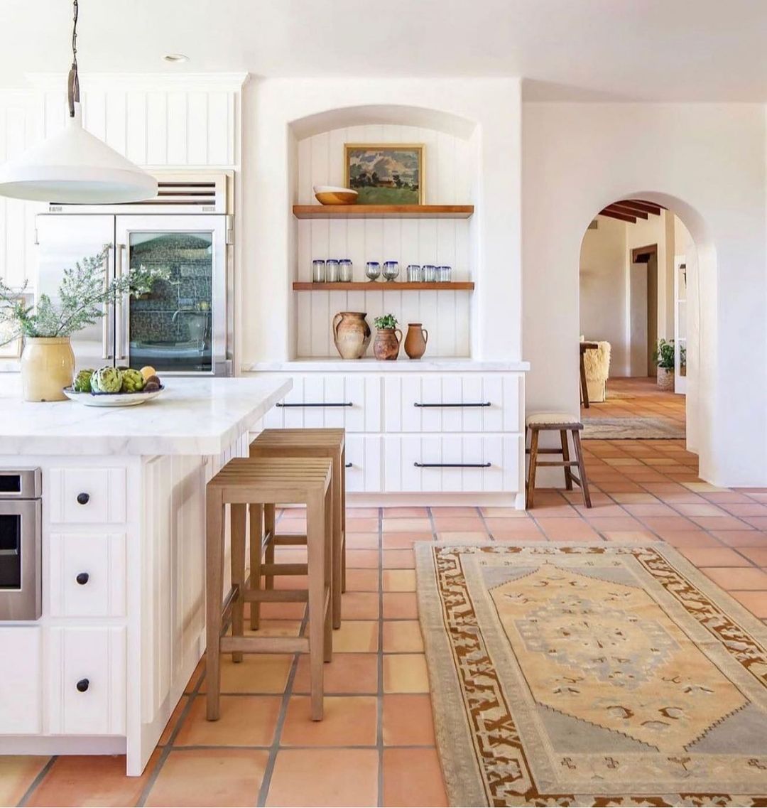 3. Terracotta-tiled Spanish kitchen charm