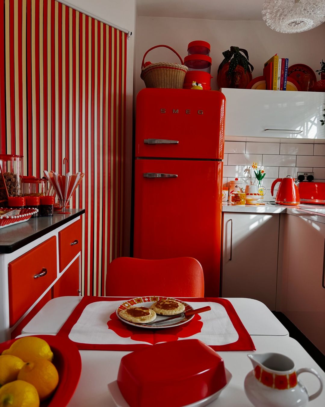 Bold Red Statement Kitchen