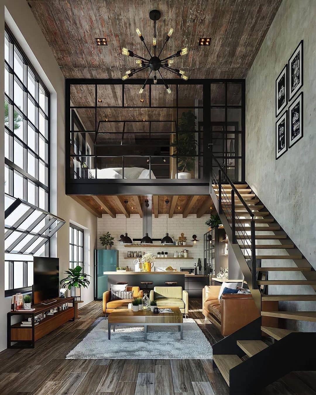 Industrial Loft Meets Modern Comfort