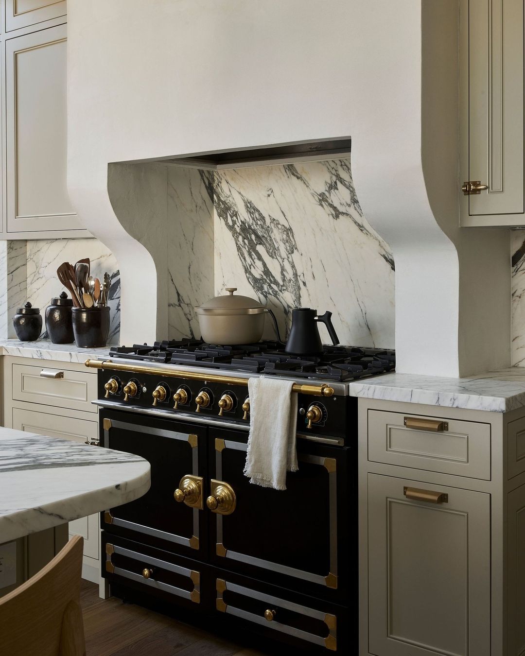 Bold Black Range Meets Marble Drama