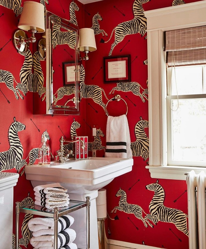 Vibrant Red Meets Zebra Whimsy