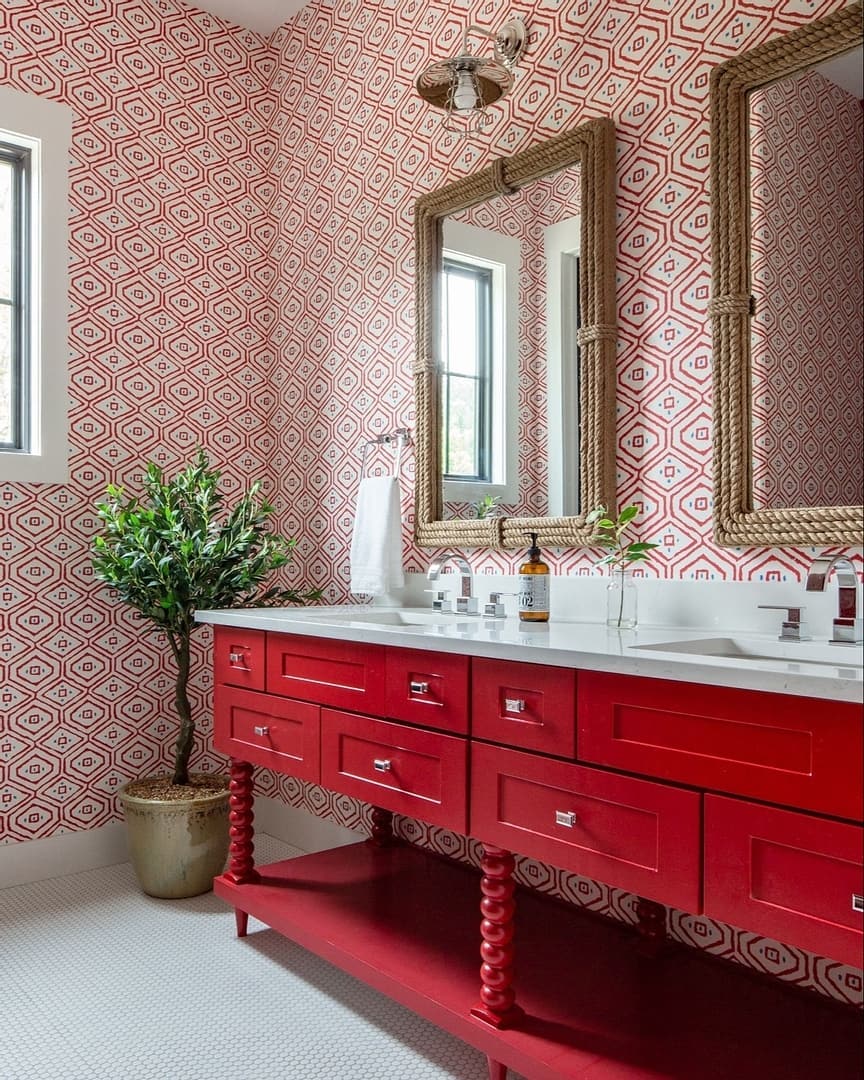 Bold Patterns With Classic Red Charm