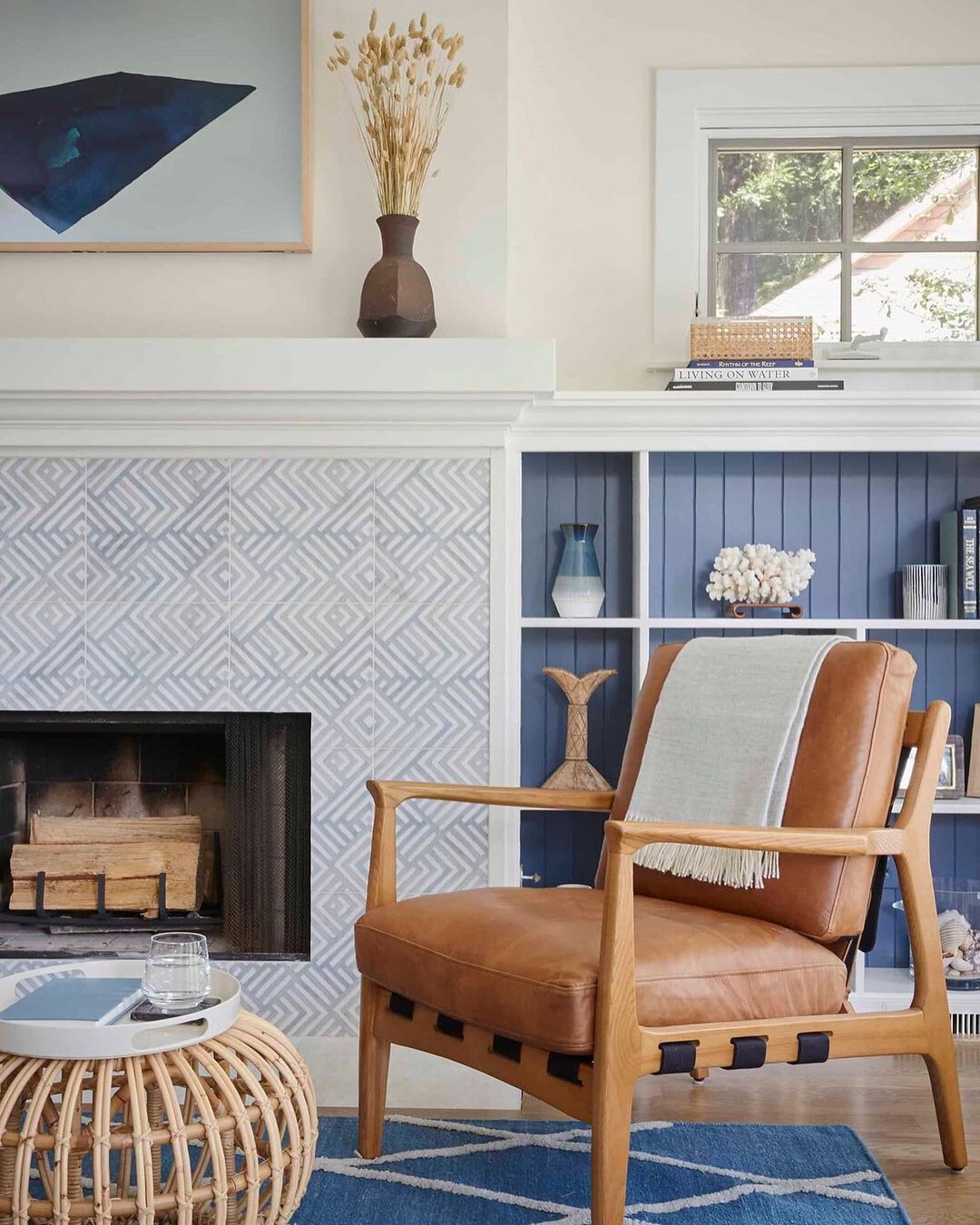 Geometric Tiles For A Modern Coastal Feel