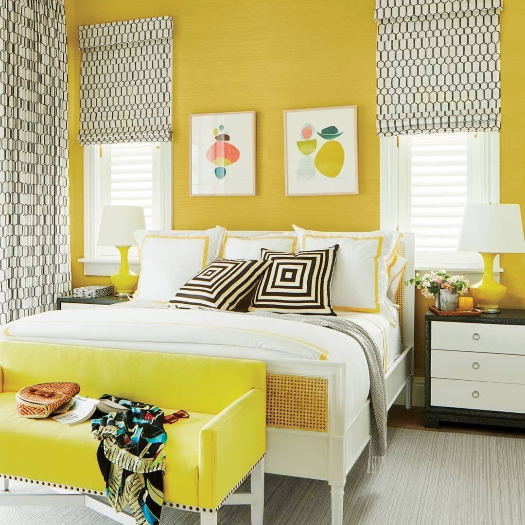 Geometric Patterns Meet Vibrant Yellow