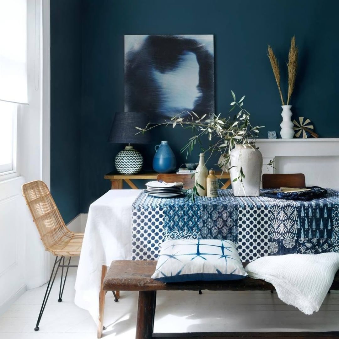 Eclectic Patterns In A Blue Oasis