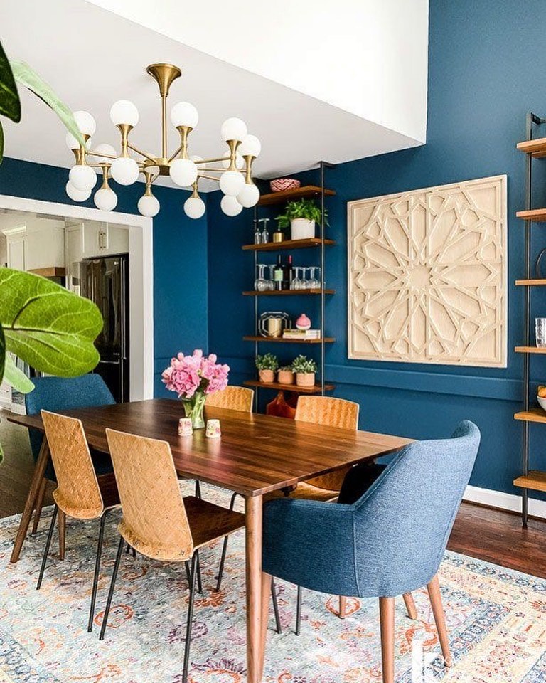 Eclectic Charm With Bold Blues