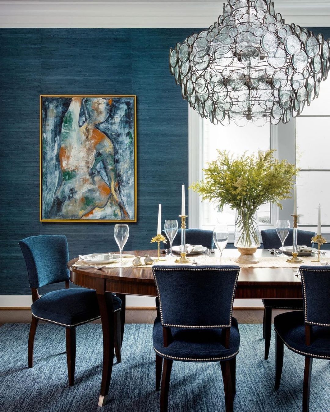 Luxurious Blues with Glam Accents