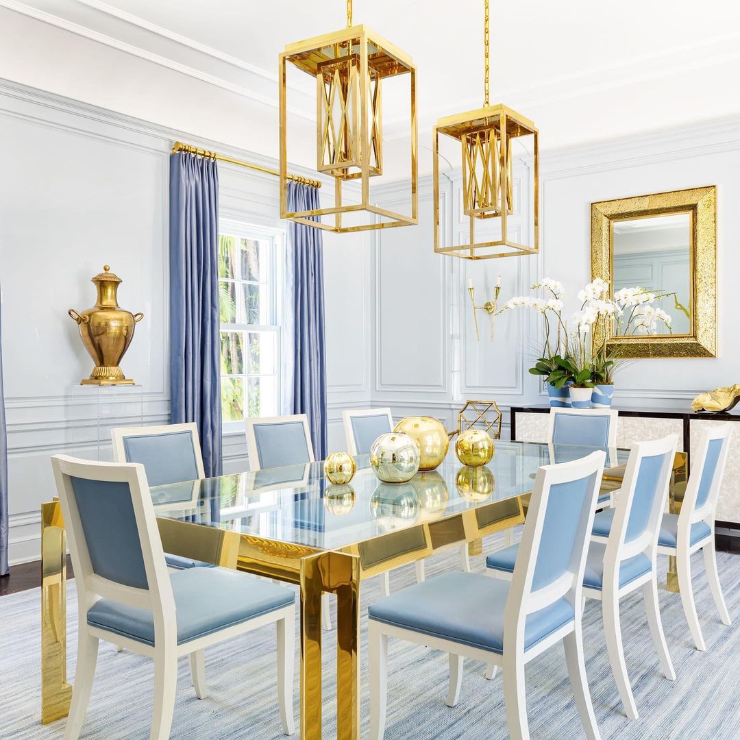 Luxe Gold Meets Serene Blues