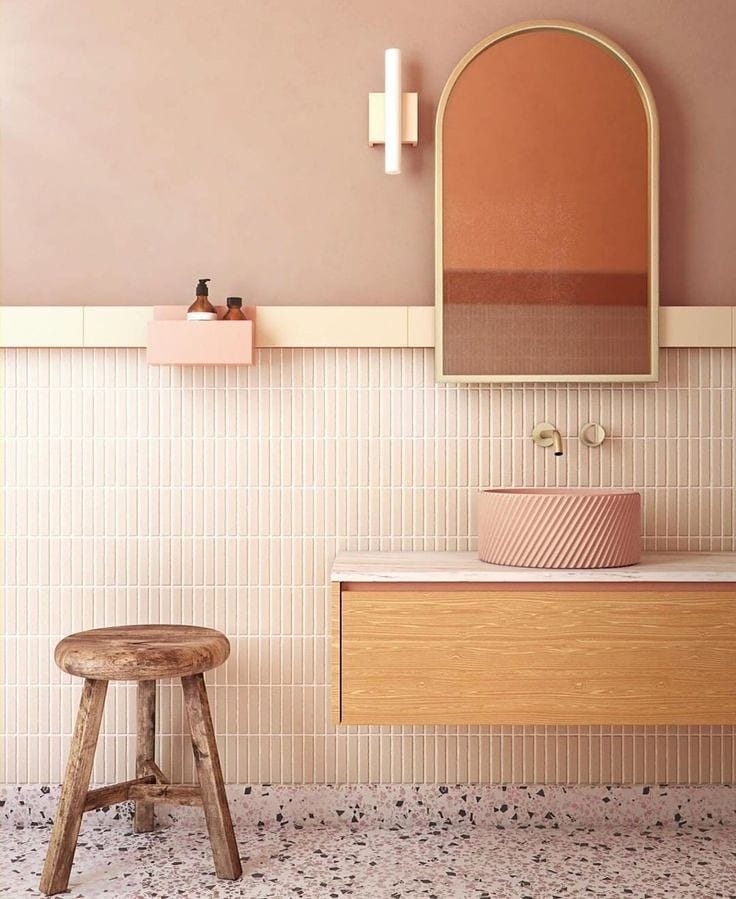 Warm Blush Tones With Earthy Textures